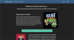 Desktop Screenshot of beatthefrog.com